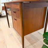 Mid Century Walnut Sliding Top Desk