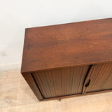 Mid Century Walnut Tambour Door Sideboard