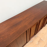 Mid Century Walnut Tambour Door Sideboard