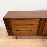 Mid Century Walnut Tambour Door Sideboard