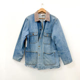 Vtg Dickies Denim Chore Barn Jacket L