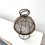 Antique Primitive Rare Wire Egg Basket