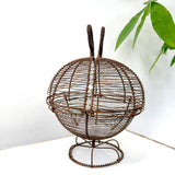 Antique Primitive Rare Wire Egg Basket