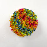 Mega Felted Puff Sculpture | Rainbow in Teak