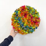 Mega Felted Puff Sculpture | Rainbow in Teak