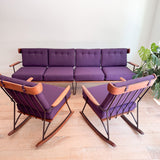2 Part Wrought Iron Sofa - New Upholstery