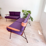 2 Part Wrought Iron Sofa - New Upholstery