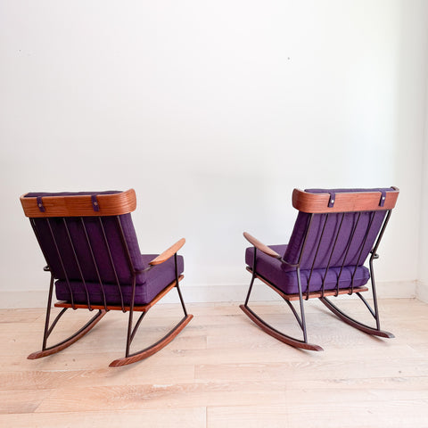 Wrought Iron Rocker - New Upholstery
