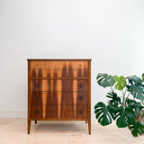 Mid Century Highboy Dresser - Stunning Wood Grain