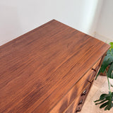 Mid Century Highboy Dresser - Stunning Wood Grain