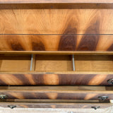 Mid Century Highboy Dresser - Stunning Wood Grain