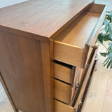 Mid Century Highboy Dresser - Stunning Wood Grain