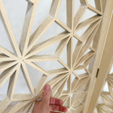 Vintage White Geometric Screen/Room Divider