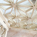 Vintage White Geometric Screen/Room Divider
