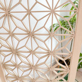 Vintage White Geometric Screen/Room Divider