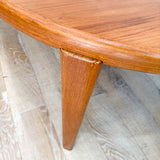 Danish Teak Round Dining Table w/ Sculpted Legs