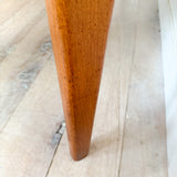 Danish Teak Round Dining Table w/ Sculpted Legs