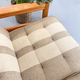 Danish Teak Sofa w/ Stripe Upholstery