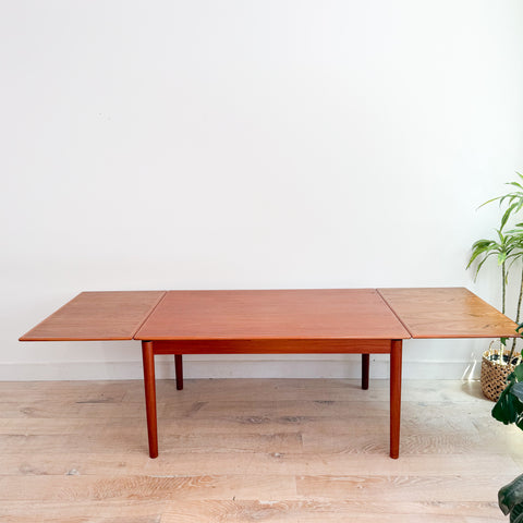 Danish Teak Expandable Dining Table
