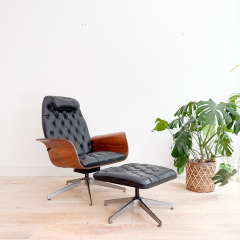 Mulhauser Style Chair + Ottoman