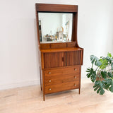 Richardson Nemschoff Walnut Hutch w/ Vanity