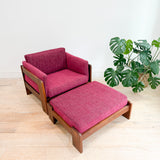 Tobia Scarpa Style Chair + Ottoman