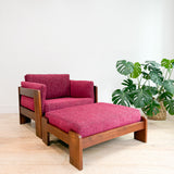 Tobia Scarpa Style Chair + Ottoman