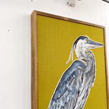 Blue Heron and Babies Stitch Painting