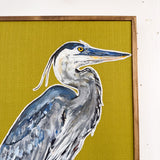 Blue Heron and Babies Stitch Painting