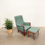 Ein Paar Sessel Lounge Chair w/ Ottoman