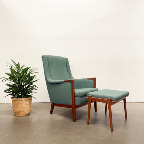 Ein Paar Sessel Lounge Chair w/ Ottoman