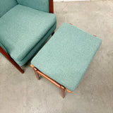 Ein Paar Sessel Lounge Chair w/ Ottoman