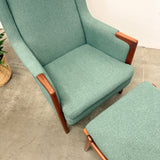 Ein Paar Sessel Lounge Chair w/ Ottoman