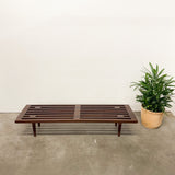 Mid Century Slatted Bench