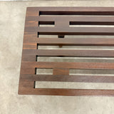 Mid Century Slatted Bench