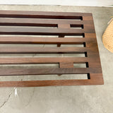 Mid Century Slatted Bench