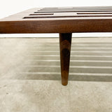 Mid Century Slatted Bench
