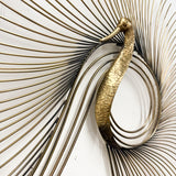 Curtis Jere Peacock w/ Swan Wall Sculpture