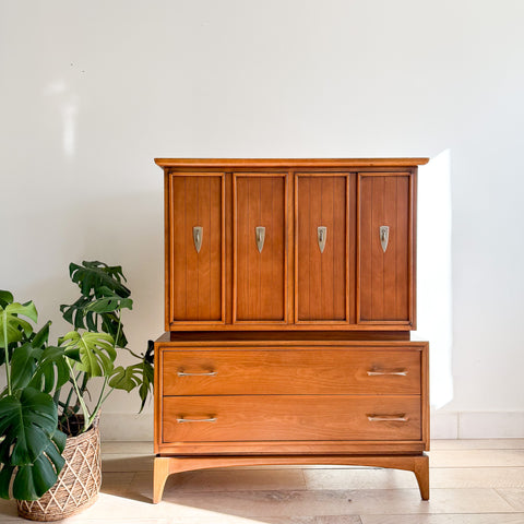 Mid Century Kent Coffey Highboy Dresser/Armoire