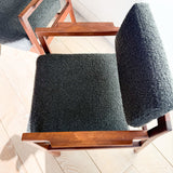 Pair of Jens Risom Chairs - Charcoal Upholstery