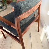 Pair of Jens Risom Chairs - Charcoal Upholstery