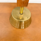 Pair of Mid Century Bentwood w/Brass Lamps