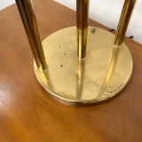 Mid Century Triple Globe Brass Lamps (Pair)