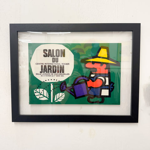 Vintage Brussels Garden Show Poster 26”X20”X3/4”