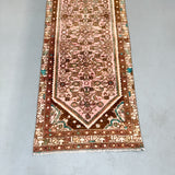 Turkish Runner - Pale Pink/Brown - 2'5x9'11