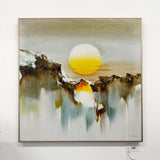 Mid Century Abstract Landscape Signed