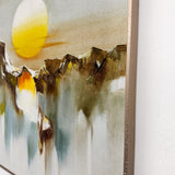 Mid Century Abstract Landscape Signed