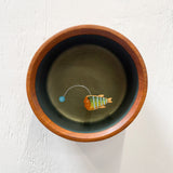 Embroidered Angler Fish | Blue Stripes