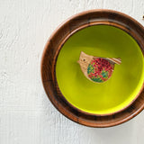 Embroidered Cardinal | Chartreuse