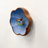 Embroidered Hummingbird | Blue Flower